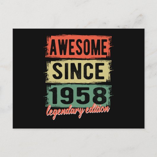 Geweldig sinds 1958 briefkaart (Voorkant)