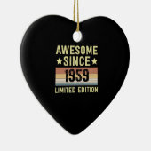 Geweldig sinds 1959 Retro Grappig Verjaardagsfeest Keramisch Ornament (Rechts)