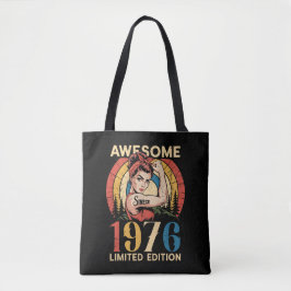 Geweldig sinds 1976 50ste verjaardag vrouw retro  tote bag