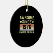 Geweldig sinds 1976 Verjaardag Keramisch Ornament (Rechts)
