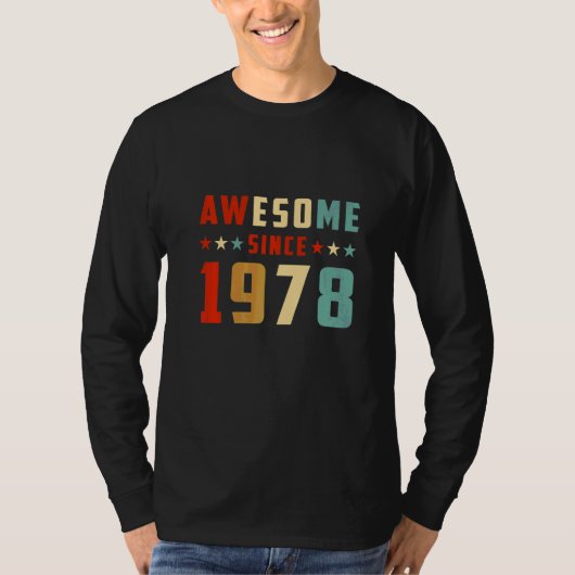 Geweldig sinds 1978 Verjaardag T-shirt (Voorkant)