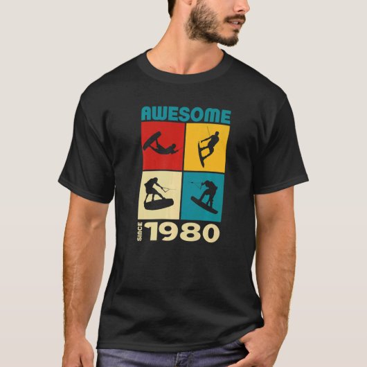 Geweldig sinds 1980 Wakeboard levensstijl  1 T-shirt (Voorkant)
