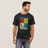 Geweldig sinds 1980 Wakeboard levensstijl  1 T-shirt (Voorkant volledig)