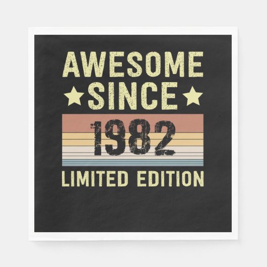 Geweldig sinds 1982 Verjaardag Servet (Voorkant)