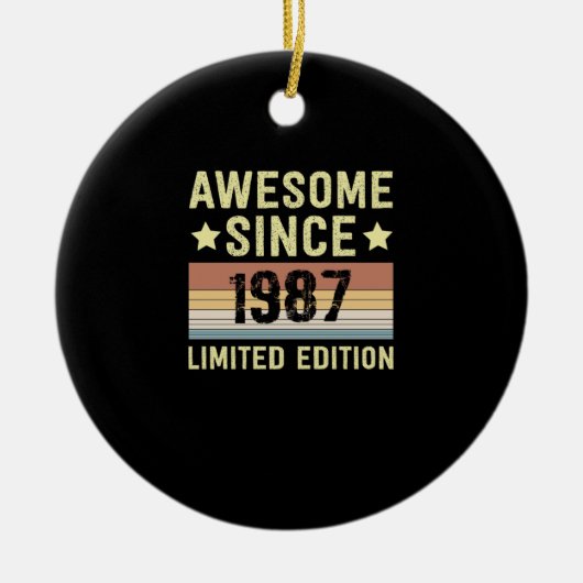 Geweldig sinds 1987 Verjaardag Keramisch Ornament (Voorkant)