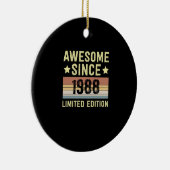 Geweldig sinds 1988 Verjaardag Keramisch Ornament (Rechts)