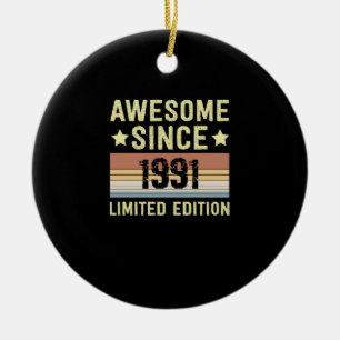 Geweldig sinds 1991 Verjaardag Keramisch Ornament