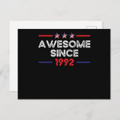 Geweldig sinds 1992 Cool Amerika Verjaardagsjaar Briefkaart (Voorkant / Achterkant)