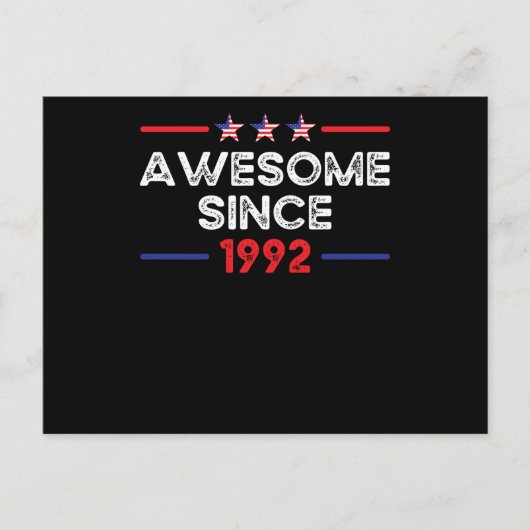 Geweldig sinds 1992 Cool Amerika Verjaardagsjaar Briefkaart (Voorkant)