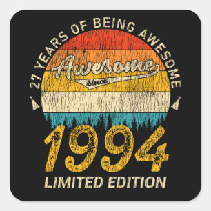 Geweldig Sinds 1994 Limited Edition Verjaardagscad Vierkante Sticker