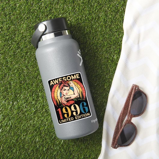 Geweldig sinds 1996 Retro 30e verjaardag voor vrou Sticker (HydroFlask Insitu)