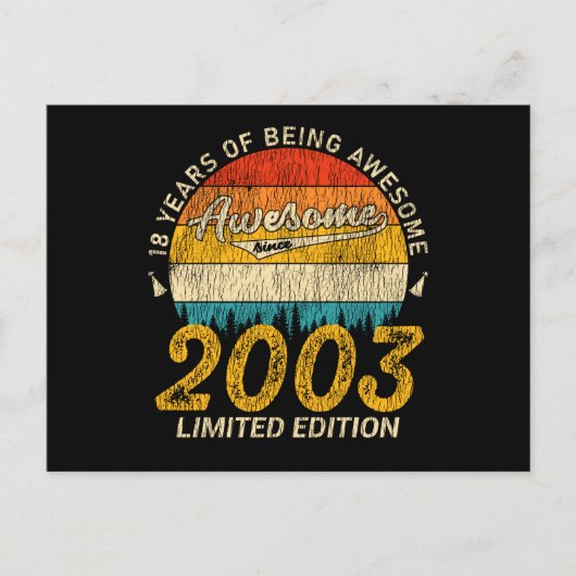 Geweldig Sinds 2003 Limited Edition Verjaardagscad Briefkaart (Voorkant)