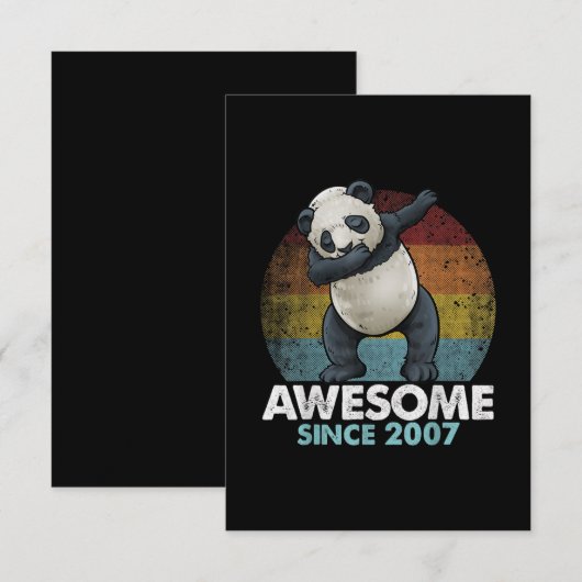 Geweldig sinds 2007 Dabbing Panda 13e verjaardag Kaart (Voorkant / Achterkant)
