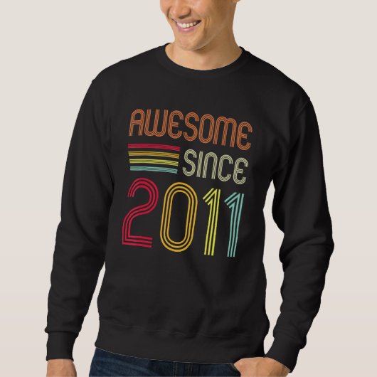 Geweldig sinds 2011 11e verjaardag Retro Trui (Voorkant)