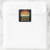 Geweldig Sinds 2011 Limited Edition Verjaardagscad Vierkante Sticker (Tas)