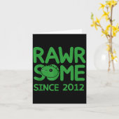 Geweldig sinds 2012 - grappig monster outfit ontwe kaart (Gele Bloem)
