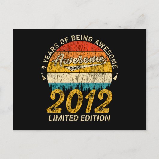 Geweldig Sinds 2012 Limited Edition Verjaardagscad Briefkaart (Voorkant)