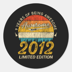 Geweldig Sinds 2012 Limited Edition Verjaardagscad Ronde Sticker