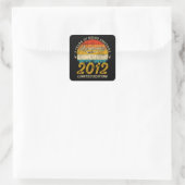 Geweldig Sinds 2012 Limited Edition Verjaardagscad Vierkante Sticker (Tas)