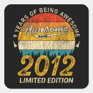 Geweldig Sinds 2012 Limited Edition Verjaardagscad Vierkante Sticker