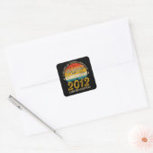 Geweldig Sinds 2012 Limited Edition Verjaardagscad Vierkante Sticker (Envelop)