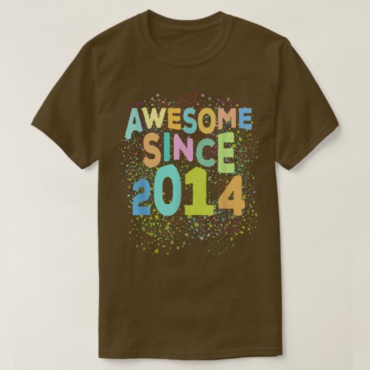 Geweldig sinds 2014 Funny Retro 8 Jaar Oud 8ste Ve T-shirt (Design voorkant)