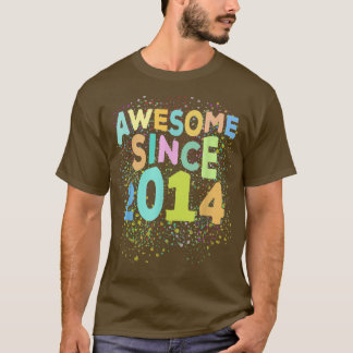 Geweldig sinds 2014 Funny Retro 8 Jaar Oud 8ste Ve T-shirt
