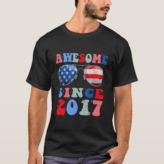 Geweldig sinds 2017 6 Jaar 4 juli T-shirt (Voorkant)