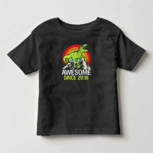 Geweldig sinds 2018 Dinosaur 5 Jaar 5e Verjaardag Kinder Shirts