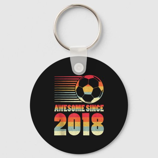 Geweldig sinds 2018 Voetbal 8e Verjaardag Tank Top Sleutelhanger (Voorkant)