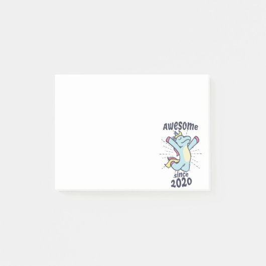 Geweldig Sinds 2020 - Kinderen Verjaardag Eenhoorn Post-it® Notes (Voorkant)