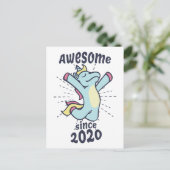 Geweldig sinds 2020 - Kinderverjaardag Eenhoorn Briefkaart (Staand voorkant)