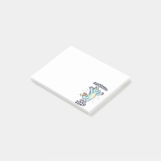 Geweldig sinds 2020 - Kinderverjaardag Eenhoorn Post-it® Notes (Schuin)