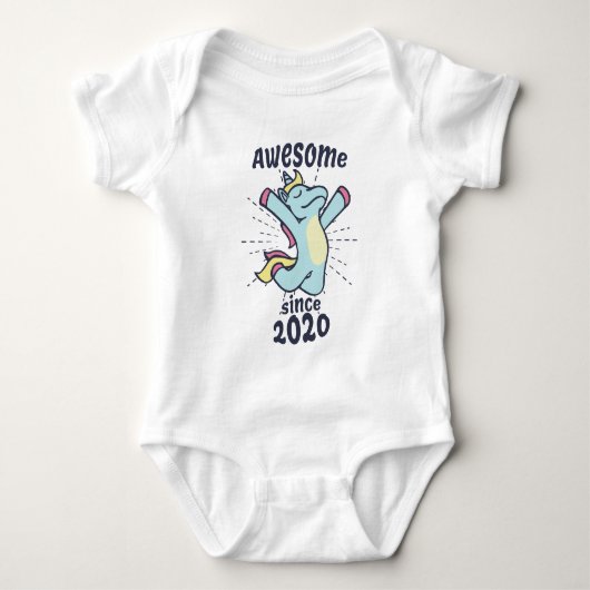 Geweldig sinds 2020 - Kinderverjaardag Eenhoorn Romper (Voorkant)