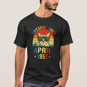 Geweldig sinds april 1952 70ste verjaardag Kat T-shirt