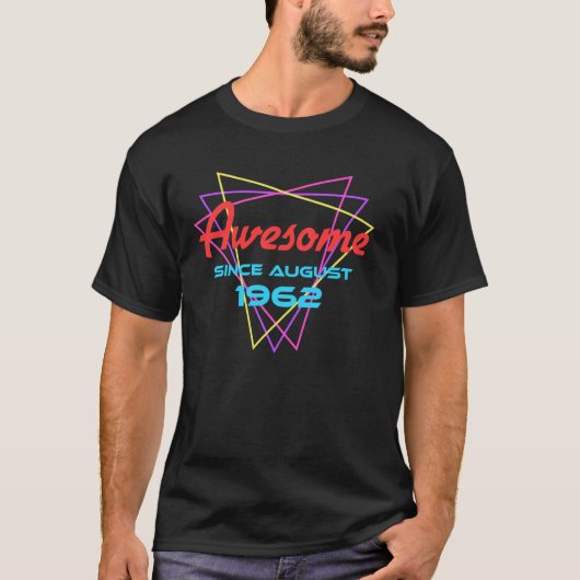 Geweldig sinds augustus 1962 t-shirt (Voorkant)
