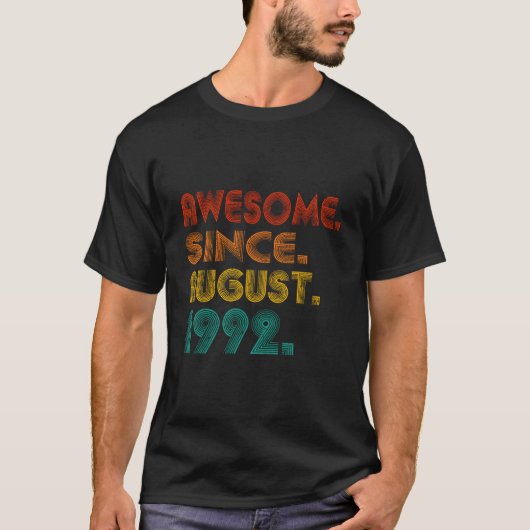 Geweldig sinds de geboorte van augustus 1992 jubil t-shirt (Voorkant)