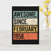 Geweldig sinds februari 1958 Verjaardag Kaart (Gele Bloem)