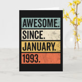 Geweldig sinds januari 1993 Verjaardag Kaart (Gele Bloem)