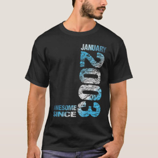 Geweldig sinds januari 2003 20e verjaardag Geboren T-shirt