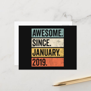 Geweldig sinds januari 2019 Verjaardag Briefkaart