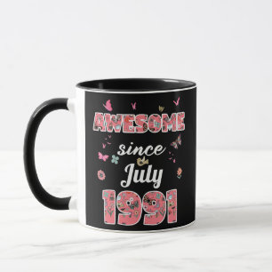 Geweldig sinds juli 1991 bloemen 1991 Juli Mok