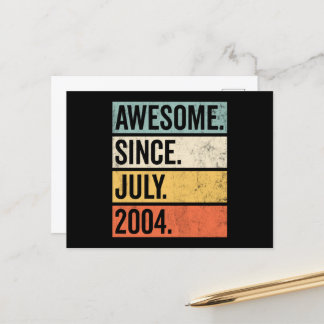 Geweldig sinds juli 2004 Verjaardag Retro Briefkaart