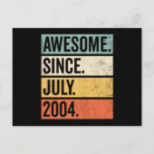 Geweldig sinds juli 2004 Verjaardag Retro Briefkaart (Voorkant)