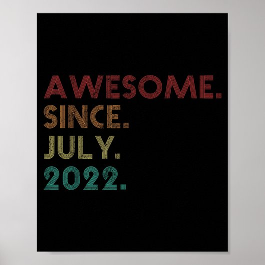 Geweldig sinds juli 2022 Funny 3e verjaardag Poster (Voorkant)