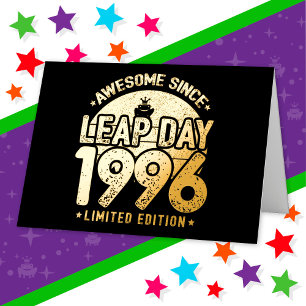 Geweldig sinds Leap Year Day 29 februari verjaarda Folie Wenskaart
