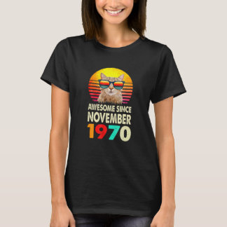 Geweldig sinds november 1970 52e verjaardagscadeau t-shirt