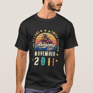 Geweldig sinds november 2011 Vintage 10e verjaarda T-shirt