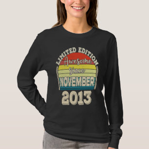 Geweldig sinds november 2013 Geboren in november V T-shirt