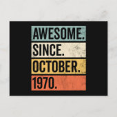 Geweldig sinds oktober 1970 Verjaardag Briefkaart (Voorkant)
